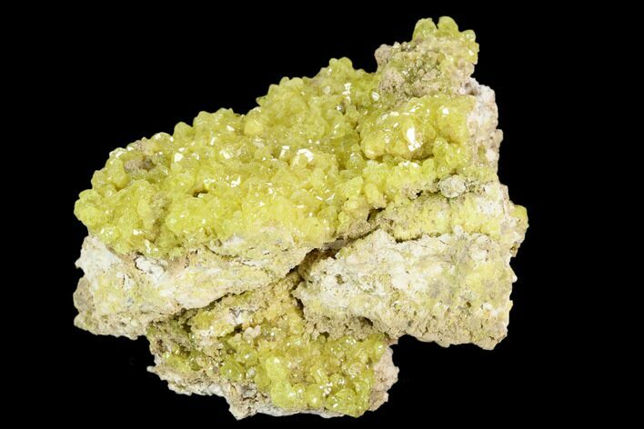 2" Sulfur Crystal Cluster on Matrix - Nevada